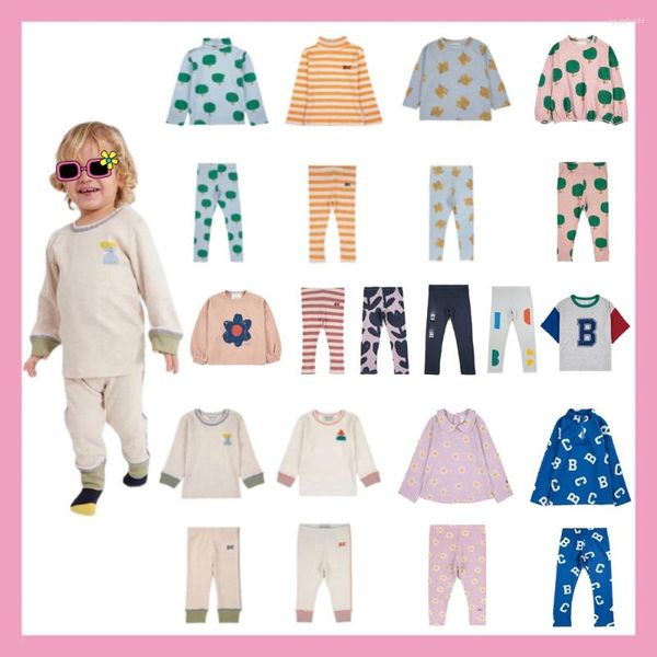 Set di abbigliamento Abbigliamento per bambini Set 2024 Autunno Inverno StRafina BC Ragazzi Ragazze T Shirt Pantaloni Loungewear Ins Baby Top Tee Leggings Bambini Casa