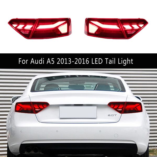 Per Audi A5 13-16 Fanale posteriore a LED Freno Retromarcia Parcheggio Luce di marcia Streamer Indicatore di direzione Accessori di illuminazione Gruppo fanale posteriore