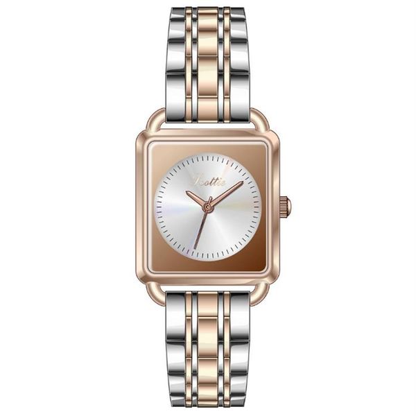 Scottie Brand 24 26MM Прямоугольный циферблат Grace Girls Watch Кварцевые женские часы Многоцветный выбор из нержавеющей стали с ремешком Goddess Wristw287o