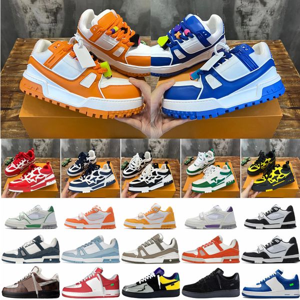 Sneaker Designer Sneaker Sneaker Sneaker Scarpe Scasual SCASULE PER UOMINO SCARPA Piatta piattaforma di alta qualità Scarpe in pelle di pelle di pelle di cuoio ABLOH con scatola