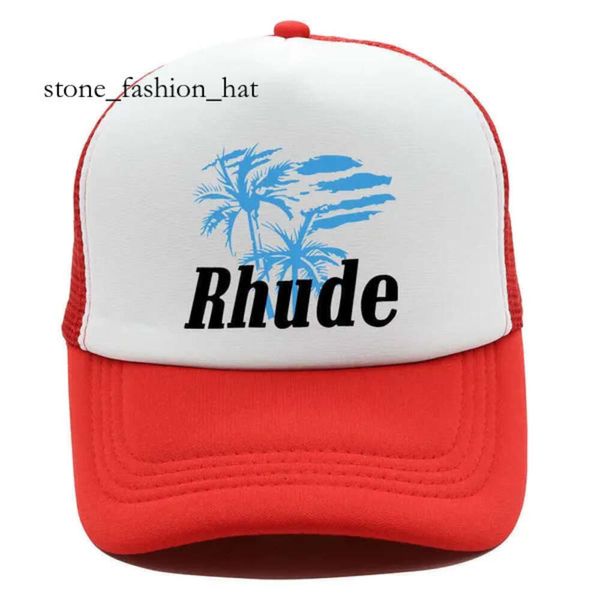 Бейсбольные кепки Rhude Fashion Brand Американская гоночная кепка RHUDE с принтом Бейсбольная кепка Дизайнерские кепки Шляпы от солнца Мужские женские панамы Женские шляпы Snapback Hatsmen 4191