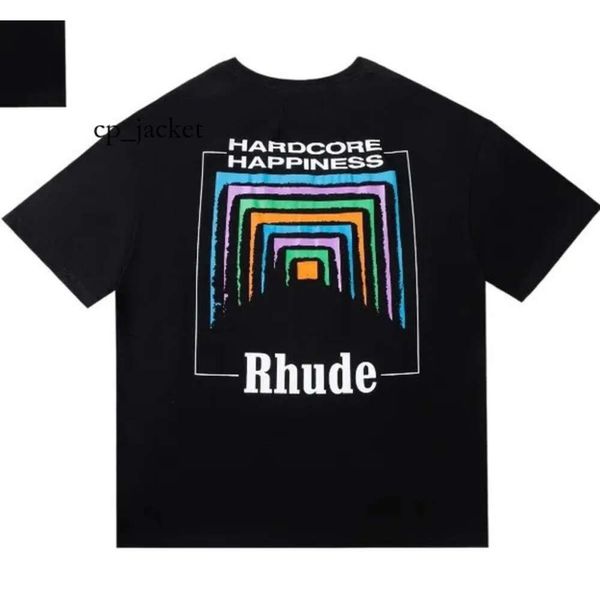 Designer Uomo Rhude Primavera Estate Rhude T Shirt Uomo Magliette Donna Tees Skateboard Oversize Uomo T-shirt manica corta Marchio di moda Uomo Rhude White Fox Camicie 8143