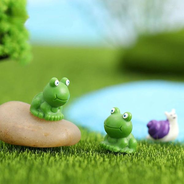 Dekorative Figuren 10/20/50 Stück Mini-Tiere Frosch Miniatur-Feegarten Miniaturas Mikromoos Bonsai-Landschaft DIY-Puppenhaus-Figur für