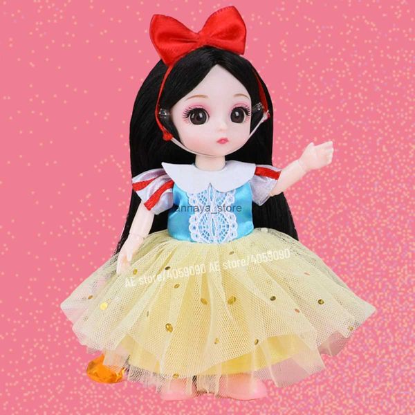 Bambole 16 cm BJD Doll 1/12 Giunti mobili con vestiti e scarpe Moda Lolita Action Figure Modello Cute Girl Regalo di compleanno Giocattoli