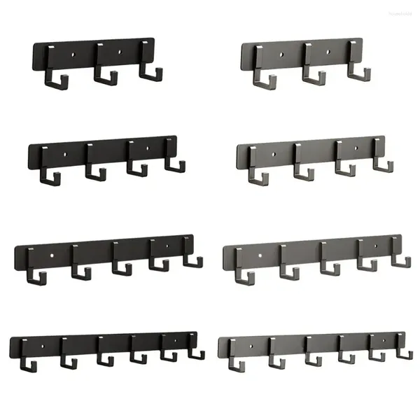 Ganci 3/4/5/6 Gancio per porta a muro Appendiabiti in alluminio Supporto per soggiorno Nero Grigio Asciugamano da bagno