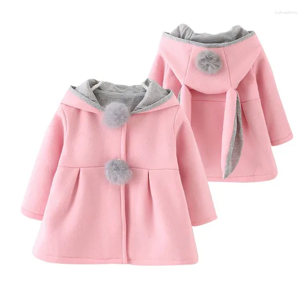 Giacche MODX Autunno Inverno Orecchie da cartone animato Abiti a maniche lunghe Ragazze Casual Gilet per bambini Cappotto con cappuccio Capispalla caldo