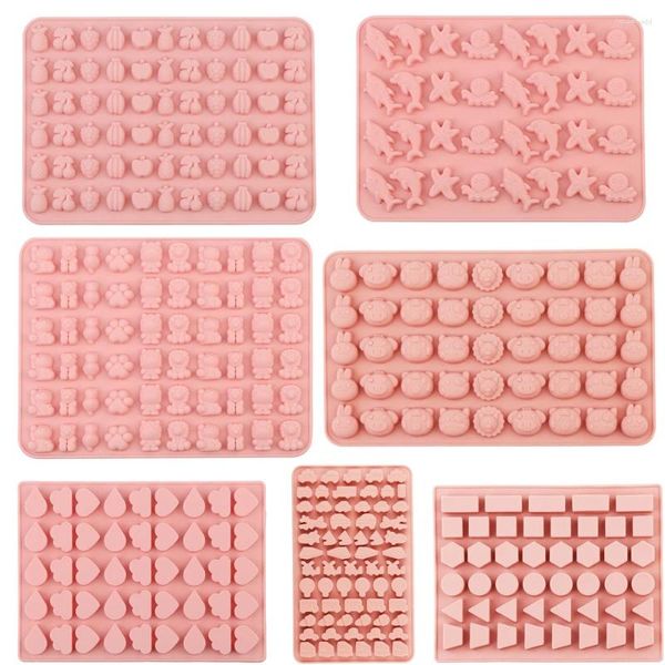 Stampi da forno Stampo in silicone Griglie contagocce Animale gommoso Fondente Stampo per caramelle al cioccolato Sugarcraft Strumenti per decorare torte Arte della resina QQ