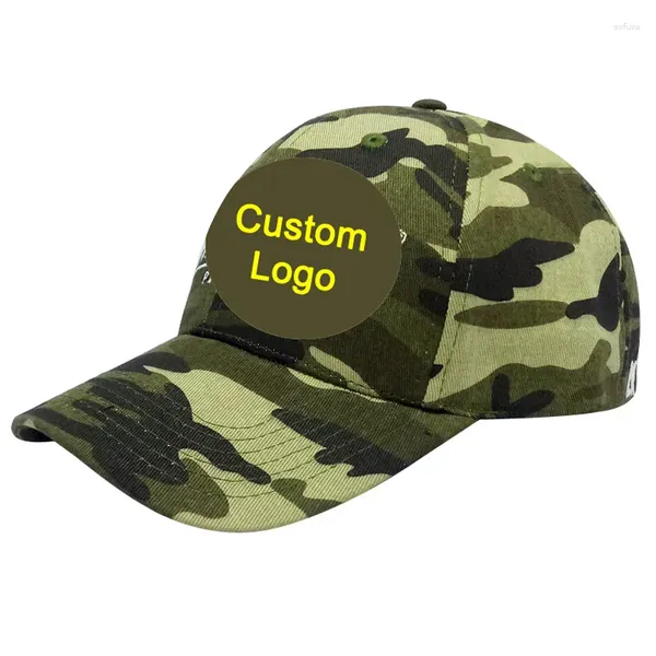 Cappellini da baseball Cappellino con adesivo Etichetta tessuta Etichetta posteriore Snap Army Camo Camouflage Colore Bici Bicicletta Partita Gioco di corse Cappello personalizzato da baseball