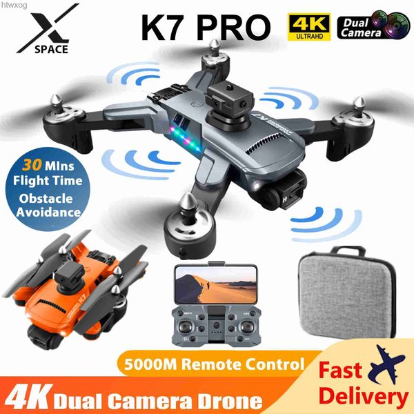Drohnen K7 Pro Drohne 4K 8K Fotografie Kamera FPV Professionelle Luftflugzeuge Hindernisvermeidung Hubschrauberflug 5000 Meter Spielzeug Kinder YQ240201