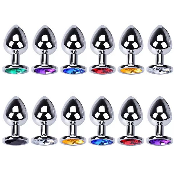 Outros itens de beleza de saúde Metal Butt Plugs Anal Plug Uni Stopper 3 Tamanho Diferente Homens / Mulheres Brinquedos Trainer para Casais Gota Entrega H Dh3TB