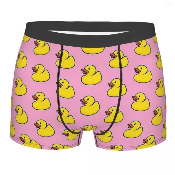 Unterhosen in Pastellrosa, Gummi-Ente, Badespielzeug, Gelb, niedliche Breathbale-Höschen, Herrenunterwäsche, bequeme Shorts, Boxershorts