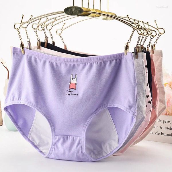 Kadın Panties 1 PCS Sevimli Karikatür Kızlar Genç Sızdır Yok Etmez Fizyolojik Dönem İç Çamaşırı Çocuk Dönemleri