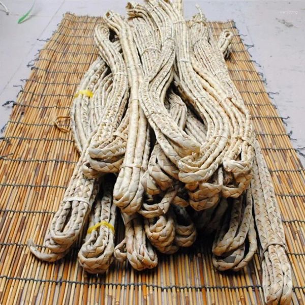 Fiori decorativi 10M 3 fili di paglia materiale tessitura treccia giacinto d'acqua per mobili borsa decorazioni fatte a mano fai da te