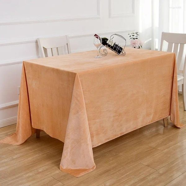 Pano de mesa luxo veludo retangular elegante casamento jantar mesa decoração lavável capa de café