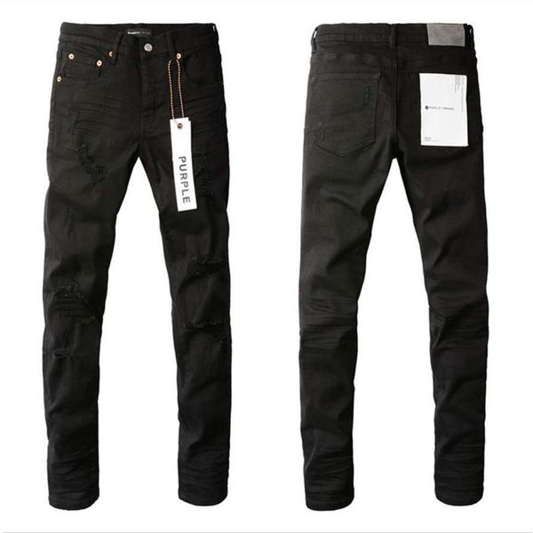 Jeans roxo designer jeans para homens calças retas skinny jeans baggy denim europeu jean hombre calças masculinas calças motociclista bordado rasgado para tendência 29-40 j9022