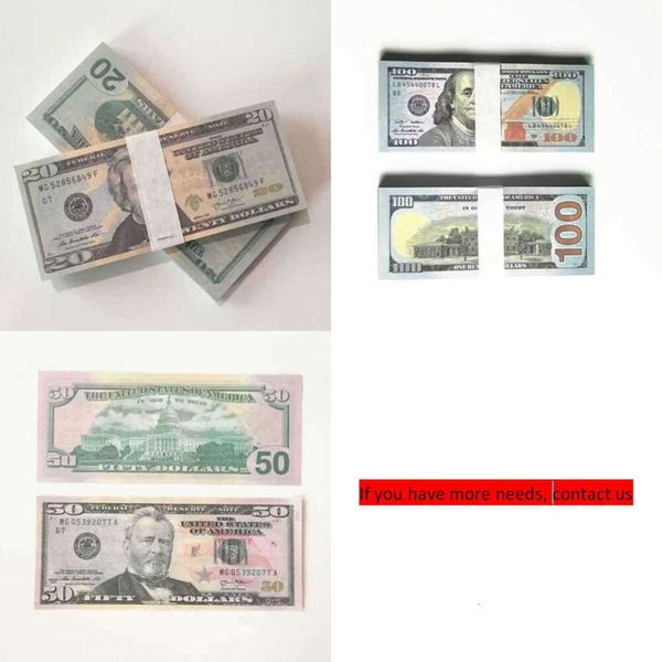 Articoli per feste Pacchetto pezzi alti Americano 100 Bar Valuta Carta Dollaro Atmosfera Puntelli di qualità 1005 Denaro 93067066268 269TT8HSA