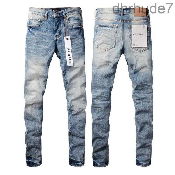 Herren Jeans Luxus Marke Lila Mann Schwarz High Street Farbe Graffiti Muster Beschädigt Zerrissene Dünne Hosen Denim Hosen A2 U8LI