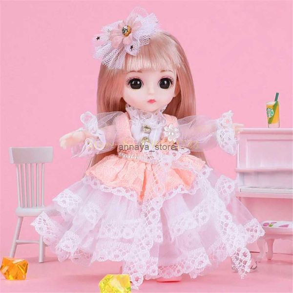 Bambole Adorabile bambola BJD da 16 cm con scarpe da vestire Piccola principessa Action Figure mobile 13 articolazioni Dolce viso in miniatura Giocattolo regalo per ragazza