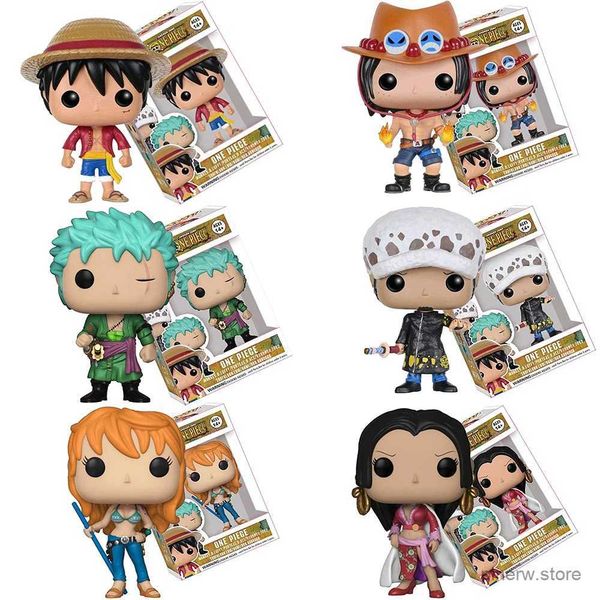 Action Figures Toy One Piece Anime Figure Zoro Luffy Ace Shanks Collezione Action Figuras Bambini Doll Toys Modello in PVC Regali di Natale