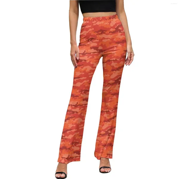 Damenhose Camo Military Orange Camouflage Moderne ausgestellte Hose Frühling weiblich individuell Harajuku Slim