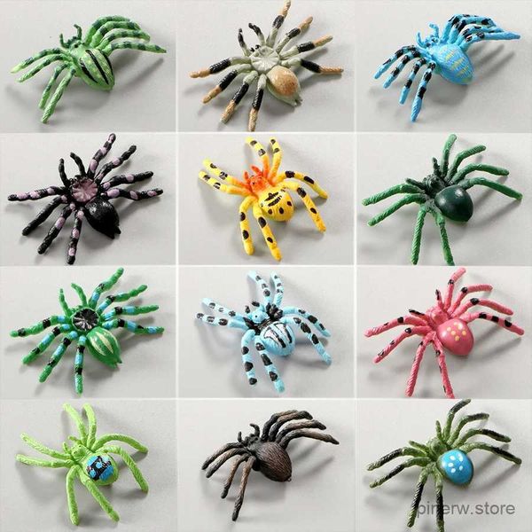 Action Figures Toy Modello di insetti 12 Pz / set Modelli di simulazione Spider Action figure in plastica Figurine Bambole in PVC per bambini Giocattoli educativi