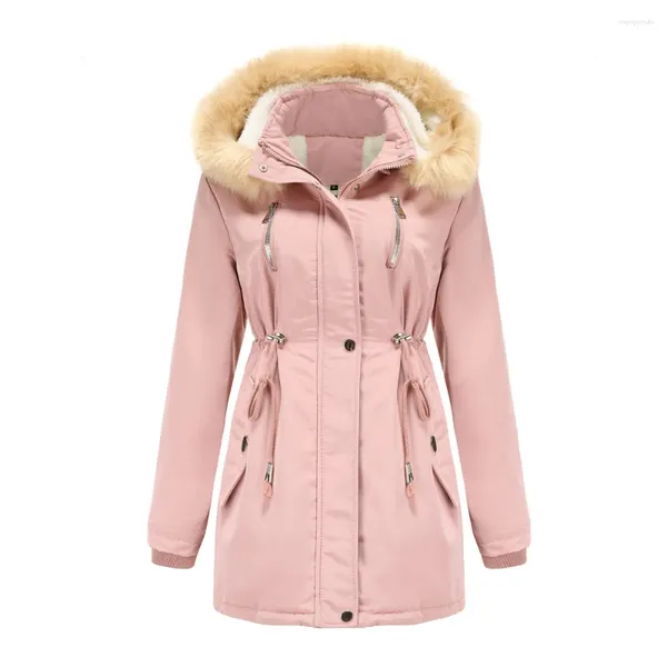 Женские тренчи, стеганое пальто, женские длинные женские зимние набивные пальто с капюшоном, верхняя одежда больших размеров, кашемировая теплая одежда, плюшевые куртки 2024