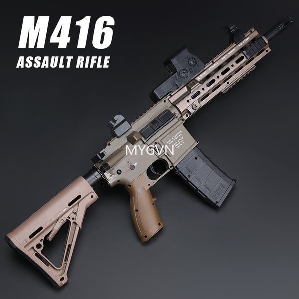 M416 Arma de brinquedo de paintball de água manual elétrica 2 modelos Blaster Rifle Sniper Paintball Gun Modelo de tiro automático para adultos meninos CS Fighting