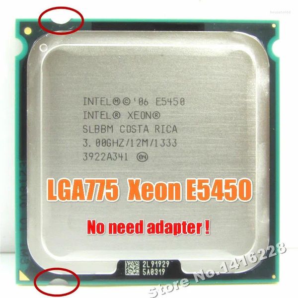 Le schede madri hanno utilizzato il processore Xeon E5450 da 3,0 GHz 12 M 1333 Mhz, funziona sulla scheda madre Lga 775, non è necessario alcun adattatore
