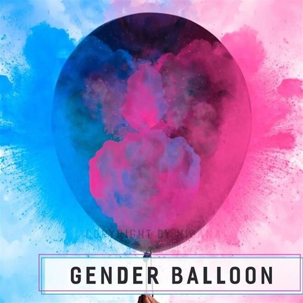 Geschlecht offenbaren Luftballons 36 Zoll schwarzer Konfetti-Latexballon Junge oder Mädchen Geschlecht offenbaren Partyballon Riesenballon mit rosa Blau C235W