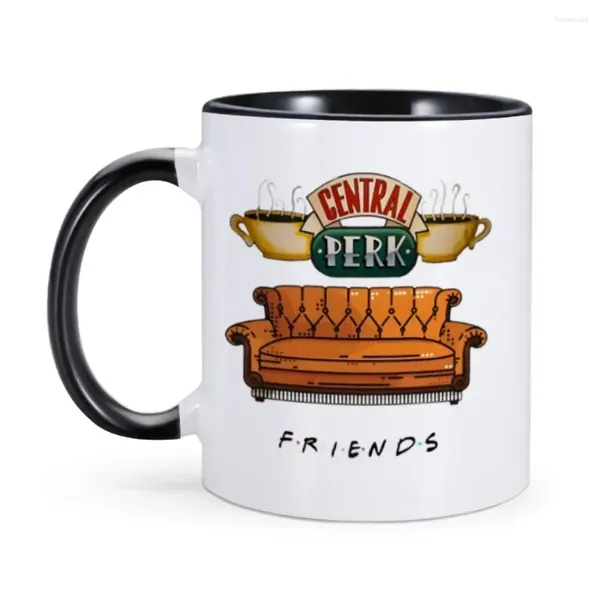 Tazze AMICI Programma TV Caffè Central Perk Tazza Tazza da tè al latte in ceramica Regalo per il compleanno di un amico Goccia da 11 once