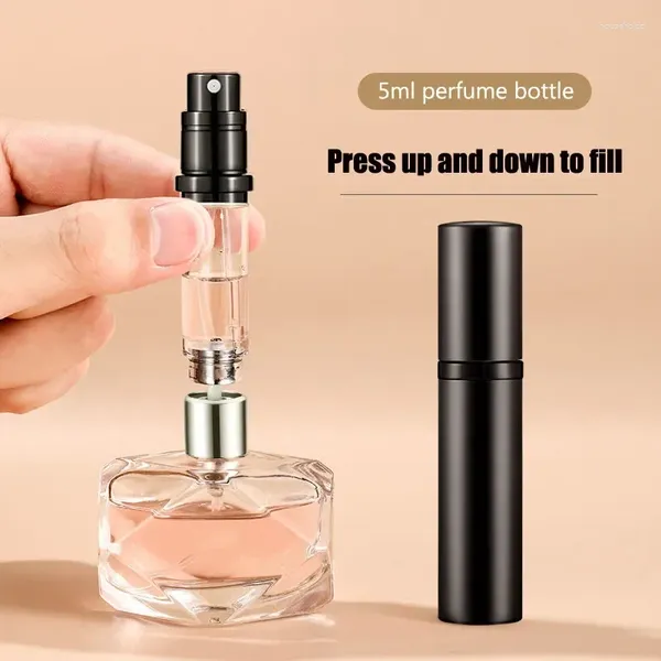 Garrafas de armazenamento 5ml mini fundo de enchimento perfume spray dispensador cosmético recarregável atomizador portátil recipiente líquido garrafa