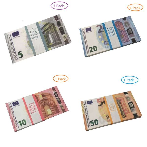 Giochi per feste in denaro stampato di carta Toys USA 1 5 10 20 50 50 dollari da film euro Film Banknote per regali di Natale per bambini o video film213unlrt