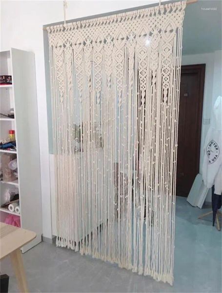 Arazzi Grande Nappa Intrecciata a mano Macrame Cotone Tenda per porta Arazzo Appeso a parete Arte Boho Decorazione Boemia Sfondo matrimonio