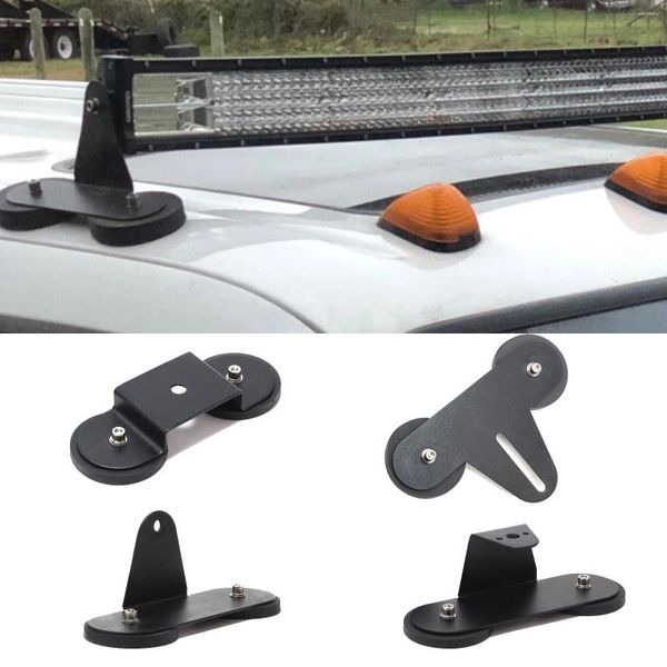 Sistema di illuminazione 2 pezzi Tetto auto Barra luminosa a LED Forte staffa magnetica Base di montaggio per camion fuoristrada UTV ATV Side By