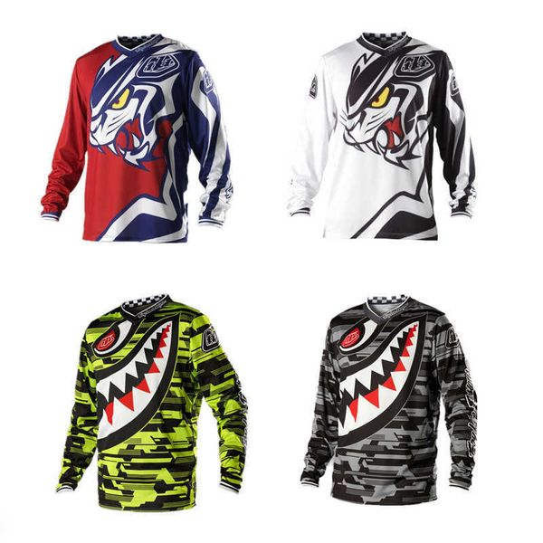 Мужские футболки 24ss дизайнерский TLD рубашка для беговых лыж, костюм для езды на горном велосипеде, трикотаж с длинными рукавами, велосипедный костюм для скоростного спуска, верхняя футболка, гоночный костюм для мотоциклов