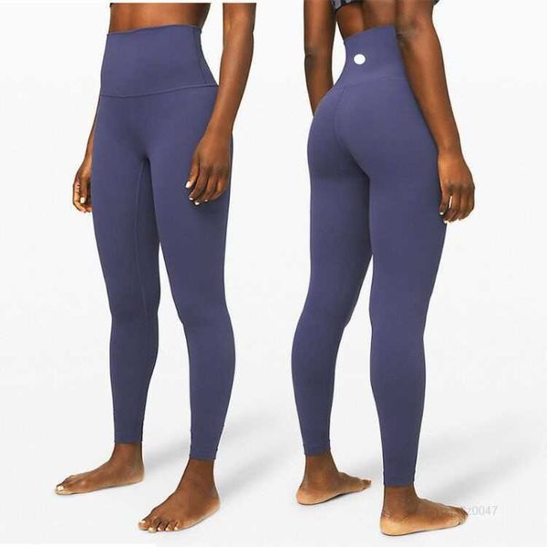 Lu leggings cintura alta calças de yoga mulheres push-up fitness legging alinhar macio elástico hip elevador em forma de t esportes correndo menina mv0q xsft