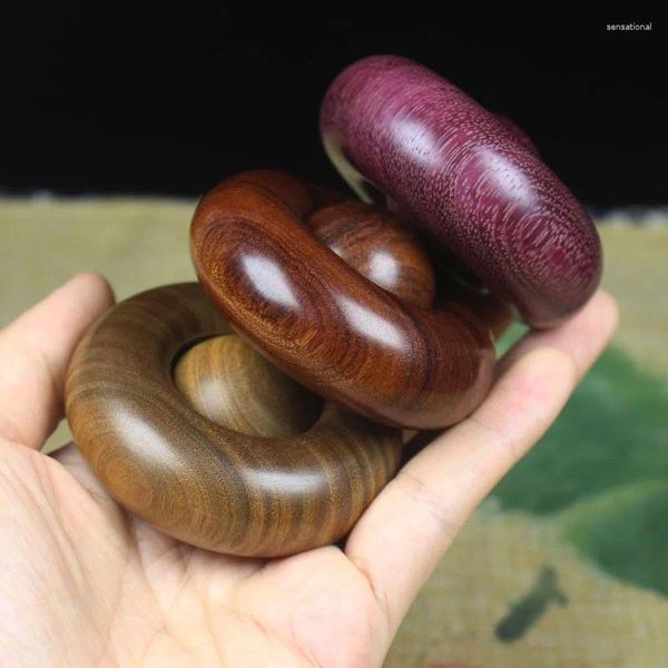 Strand atacado peças de mão jacarandá huanghua pêra guajacwood madeira maciça boa fortuna bola handebol