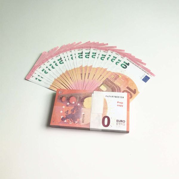 MIGLIORE 3A FINE EURO PER PARTYS Festive Banknote 5 10 20 50 dollari Euro uk Valicamento di giocattolo di giocattolo Copia Valuta Film Moneta Faux-Billet 100 PCS 1 PackAaqt90vssstd9