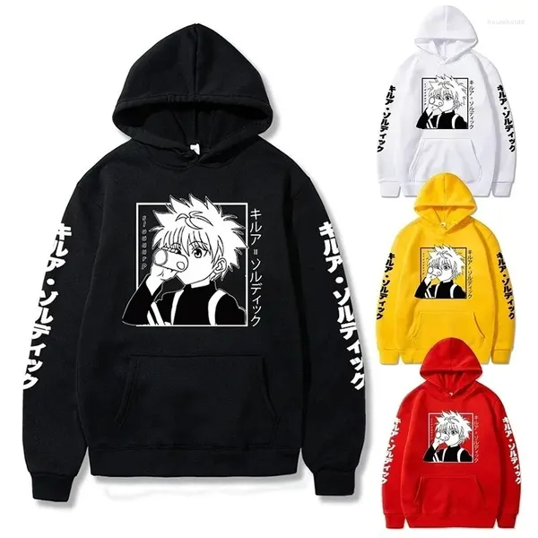 Herren Hoodies Japan Anime Hunter x Unisex Frauen Killua gedruckte Sweatshirts Herbst und Winter Casual Long Sleeve Kapuze