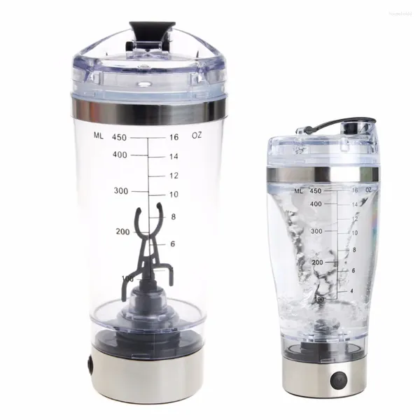 Garrafas de água 450ml BPA Protein Shaker Vortex Bottle Electric Automatic Mixer Smart