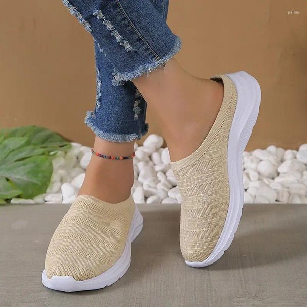 Hausschuhe Mesh Frauen Wohnungen Schuhe Plattform Turnschuhe Slip-On Orthopädische Flache Schuhe Kissen Sandalen Gehen Weibliche Rutschen Zapatos