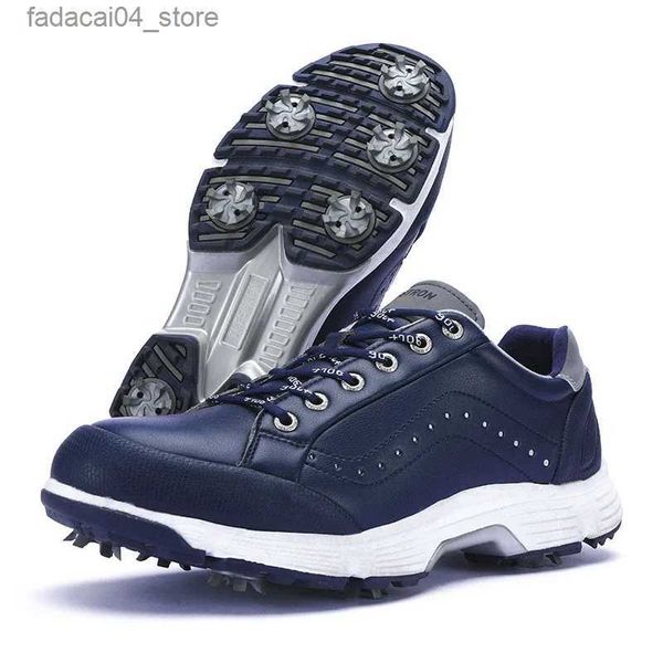 Sapatos de rolo novos sapatos de golfe dos homens à prova dwaterproof água tênis de golfe ao ar livre sapatos de golfe picos tamanho grande 7-14 jogging andando tênis masculino q240201