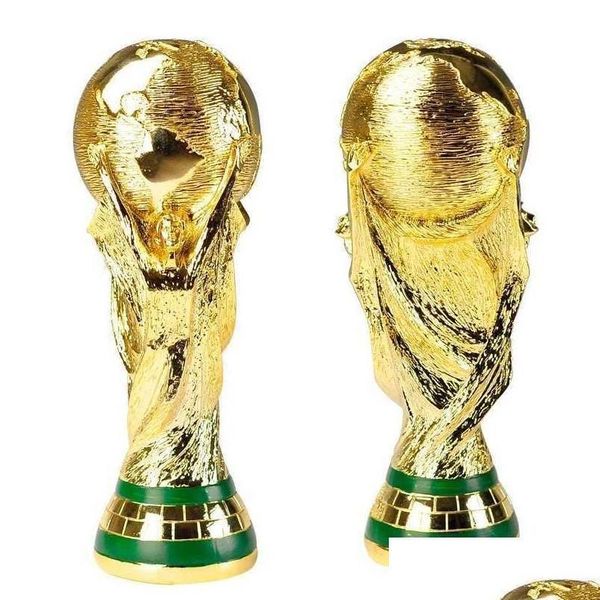 Kunst und Kunsthandwerk Europäische goldene Fußball-Trophäe aus Kunstharz, Geschenk, Weltfußball-Trophäen, Maskottchen, Heimbüro, Dekoration, Drop-Lieferung, Garten, Dhf1H