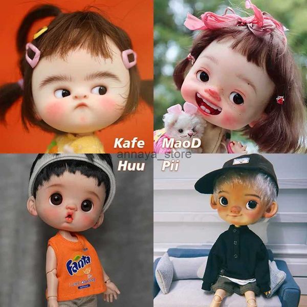 Puppen Erstaunliche, supersüße BJD-Q-Baby-Puppen mit großem Kopf, Arten von Ausdrücken, lustige, handgefertigte Künstlerpuppen aus Kunstharz mit Kugelgelenk