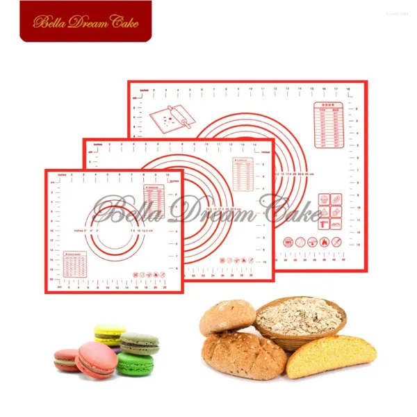 Ferramentas de cozimento esteira de silicone para rolamento de massa diy fondant pizza amassar almofada pastelaria biscoitos forno forro folha bolo cozinha bakeware