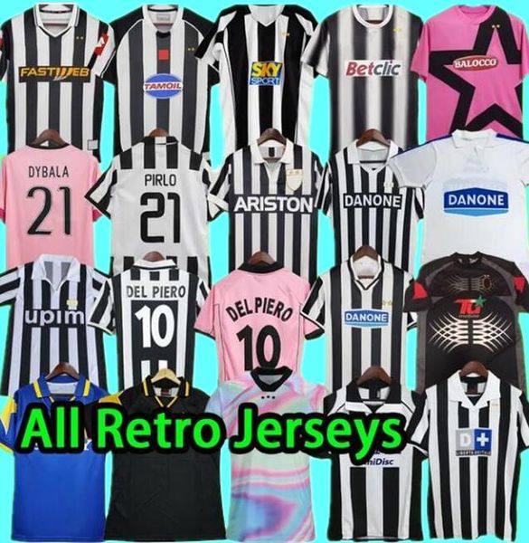 1998 Juve Retro Soccer Jerseys Zidane Del Piero Pirlo Buffon 92 93 94 95 96 97 98 99 00 01 02 03 04 05 Goleiro Chiellini Camisa de Futebol T 11 12 14 15 16 17 18 Uniforme Vintage