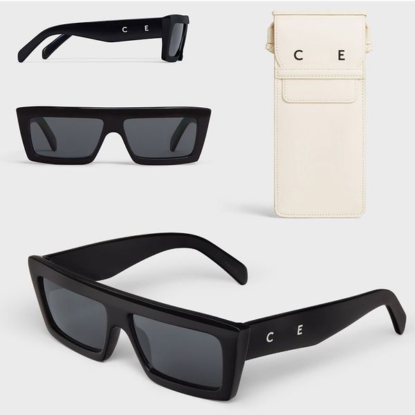 Мужские солнцезащитные очки MONOCHROMS 02 из ацетата, дизайнерские модные брендовые солнцезащитные очки в черной оправе, современные модные солнцезащитные очки CL40214