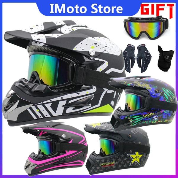 Motorradhelme Helm Männer Frauen Motocross Roller Winter Full-Cover Persönlichkeit Motorrad Vier Jahreszeiten Universal Geschenk