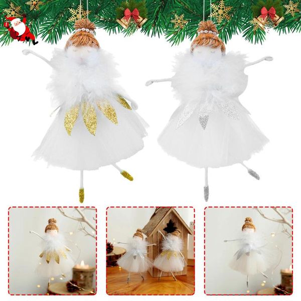 Decorazioni natalizie Ballet Girl Ciondolo Decorazione Forniture Peluche Angelo Albero Natale creativo 2024