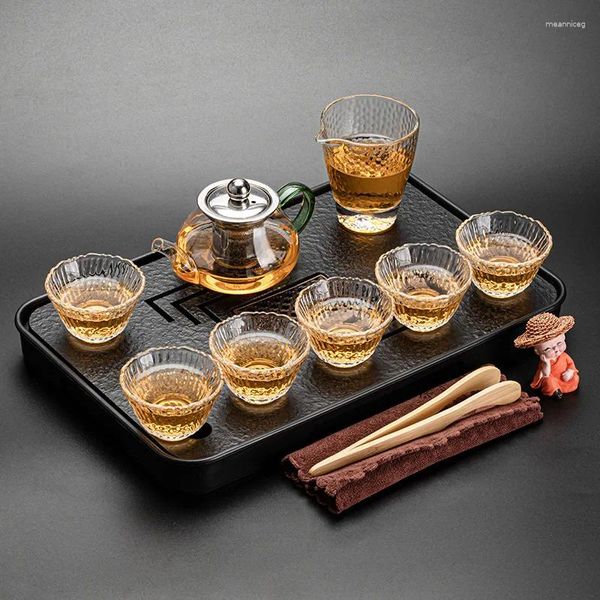 Наборы чайной посуды Черная керамика Сухая пузырьковая тарелка Wujin Stone Чайный столик Керамика Бытовая простота Небольшое хранилище для воды Японский набор